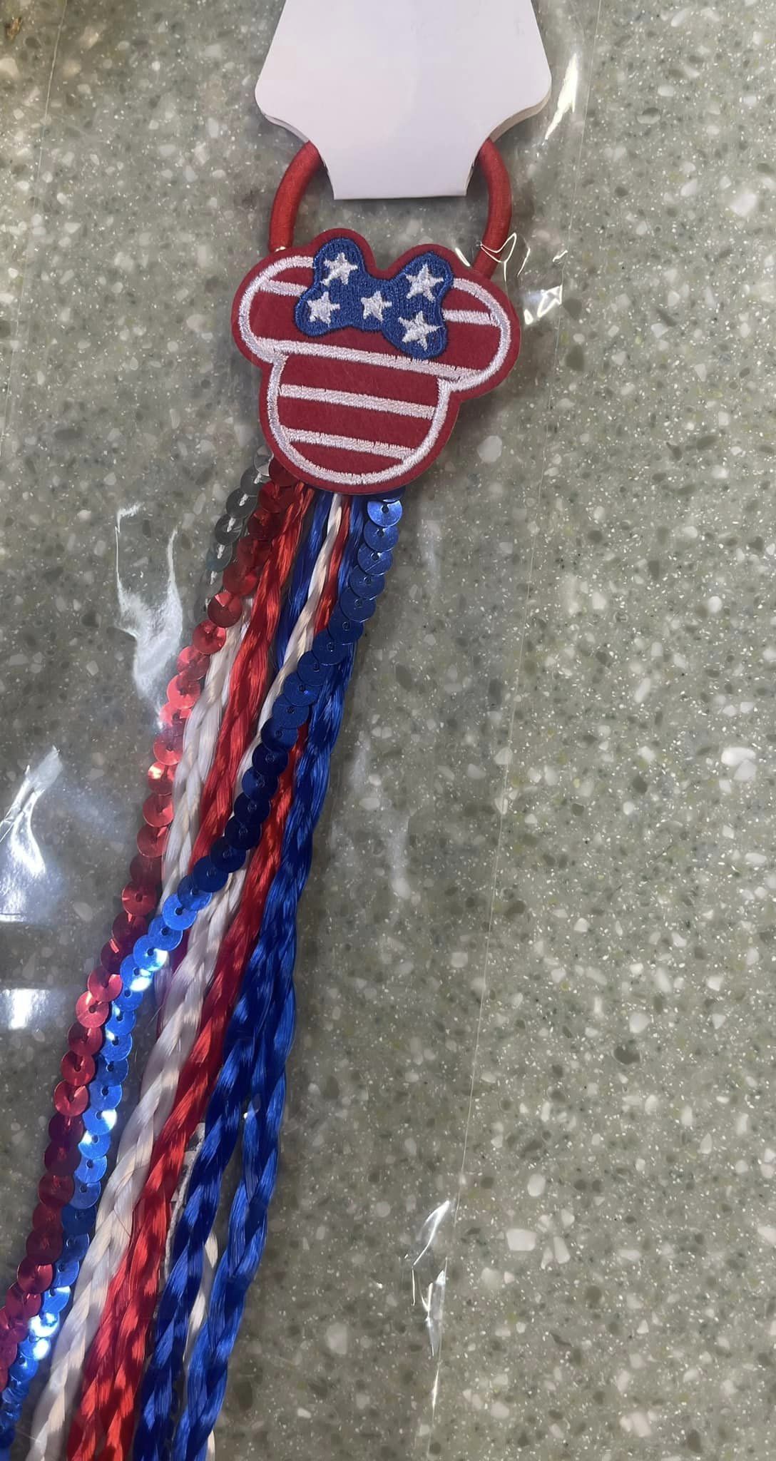 4th of July Mickey Mouse Hair-tie