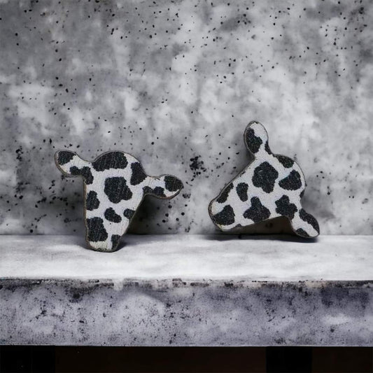 cow stud earings